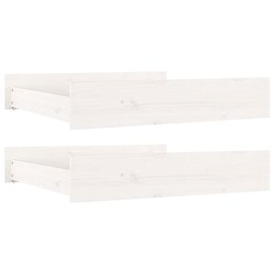vidaXL Cajones de cama 2 unidades madera maciza de pino blanco