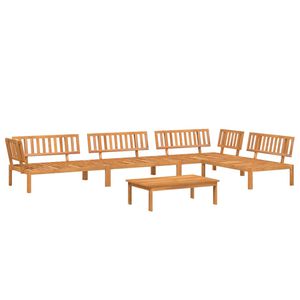 vidaXL Set de sof&aacute;s de palets de jard&iacute;n 5 pzas madera maciza de acacia