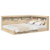 vidaXL Cama con Estanter&iacute;a con estante Roble Sonoma 140 x 200 cm