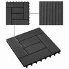 vidaXL Tile de Decking 11 pcs Negro 30 x 30 cm WPC