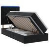 vidaXL Cama de almacenamiento LED con colch&oacute;n Negro 100 x 200 cm