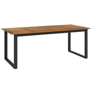vidaXL Mesa de jard&iacute;n con patas en U madera maciza acacia 200x90x75 cm