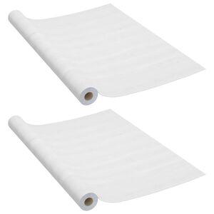 vidaXL L&aacute;minas autoadhesivas puertas 2 uds PVC madera blanca 210x90cm