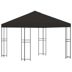 vidaXL Cenador 3 x 3 m Gris antracita Poli&eacute;ster y Acero 190 gsm