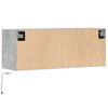 vidaXL Mueble de TV de pared con luces LED gris hormigón 100x31x35 cm