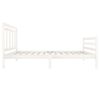 vidaXL Estructura de cama madera maciza blanca 100x200 cm