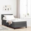 vidaXL Cama tipo Box Spring con colch&oacute;n Gris oscuro 200 x 90 cm tela