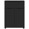 vidaXL Gabinete de Ba&ntilde;o con caj&oacute;n Manual Negro 72,5 x 36,5 x 100 cm