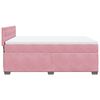 vidaXL Cama box spring con colch&oacute;n terciopelo rosa 140x200 cm
