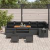 vidaXL Conjunto de sof&aacute;s de jard&iacute;n 12 pcs Negro rat&aacute;n sint&eacute;tico