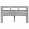 vidaXL Cabecero LED madera ingeniería gris Sonoma 180x18,5x103,5 cm