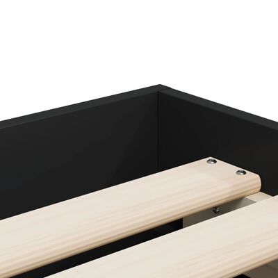 vidaXL Cama con cajones madera de ingeniería negra 75x190 cm