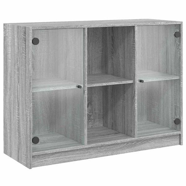 vidaXL Aparador madera de ingeniería gris Sonoma 102x37x75,5 cm