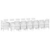 vidaXL Conjunto de Comedor de Jardín 15 pcs Blanco Ratan Polt