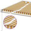 vidaXL Toldo retráctil manual con luz LED amarillo y blanco 600x300 cm