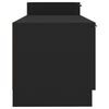 vidaXL Mueble de TV madera contrachapada negro 158,5x36x45 cm