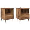 vidaXL Armario de Noche 2 uds. Madera vieja 40 x 35 x 50 cm