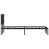 vidaXL Estructura de cama sin colch&oacute;n metal roble ahumado 150x200 cm
