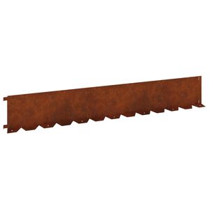 vidaXL Borde de C&eacute;sped 30 uds. 102 x 15 x 4 cm Acero Oxidado