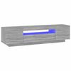 vidaXL Meuble TV avec lumières LED Sonoma gris 90x35x40 cm, support TV, armoire média, armoire hifi