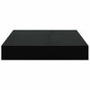 vidaXL Estante flotante de pared 2 uds MDF negro brillo 23x23,5x3,8cm