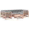 vidaXL Set de sof&aacute;s jard&iacute;n 7 pzas con cojines madera abeto Douglas