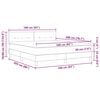 vidaXL Cama tipo Box Spring con colch&oacute;n con LED Azul 160 x 200 cm tela