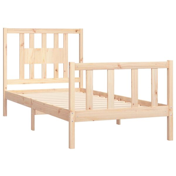 vidaXL Estructura de cama sin colch&oacute;n madera maciza de pino 100x200 cm