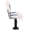 vidaXL Asiento de barco con pedestal altura ajustable 360&deg; giratorio