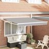vidaXL Toldo Manual Gris claro 3 x 2,5 m Poliester y metal