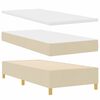 vidaXL Cama tipo Box Spring con colch&oacute;n Crema 80 x 200 cm tela