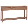 vidaXL Mesa consola de madera maciza de teca 145x30x80 cm