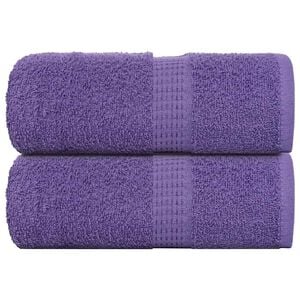 vidaXL Toallas de mano FROGN 2 uds morado 30x30 cm 360 g/m&sup2;