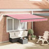 vidaXL Tela de toldo con Rojo y 350 x 250 cm Poli&eacute;ster