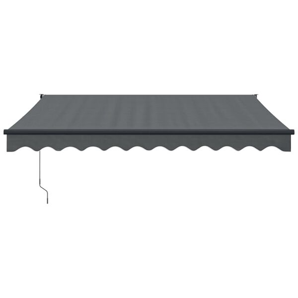 vidaXL Toldo retr&aacute;ctil autom&aacute;tico gris antracita 3x2,5 m