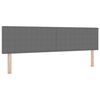 vidaXL Cabecero LED con tiras LED Gris Claro 180 cm Tela de Pana