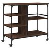 vidaXL Carrito de cocina madera ingenier&iacute;a marr&oacute;n roble 100x45x89,5 cm