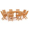 vidaXL Conjunto de comedor de jard&iacute;n 9 piezas madera maciza de teca