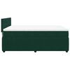 vidaXL Cama box spring con colch&oacute;n terciopelo verde oscuro 160x200 cm