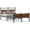 vidaXL Estructura de cama sin colch&oacute;n madera roble ahumado 120x190 cm