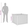 vidaXL Jardinera elevada acero galvanizado gris antracita 100x100x77cm