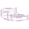 vidaXL Estructura de cama Viana con LED sin colch&oacute;n marr&oacute;n 140x190 cm