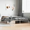 vidaXL Estructura cama sin colch&oacute;n con cabecero metal blanco 200x200cm