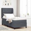 vidaXL Cama tipo Box Spring Gris oscuro 190 x 90 cm Terciopelo