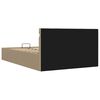 vidaXL Cama canap&eacute; hidr&aacute;ulica sin colch&oacute;n capuchino 140x200 cm