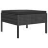 vidaXL Set de muebles de jard&iacute;n 8 pzas y cojines rat&aacute;n sint&eacute;tico negro