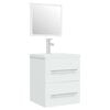 vidaXL Mueble de ba&ntilde;o con lavabo madera contrachapada blanco