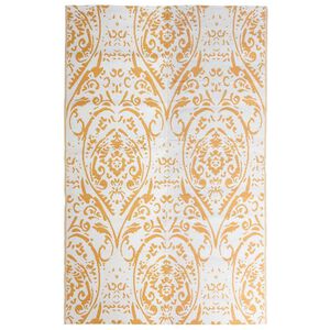 vidaXL Alfombra de exterior ARAKIL naranja y blanca 190x290 cm PP