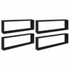 vidaXL Estantes cubo de pared 4 uds contrachapado negro 100x15x30 cm