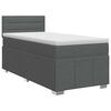 vidaXL Cama box spring con colch&oacute;n Gris oscuro 90 x 190 cm Tela